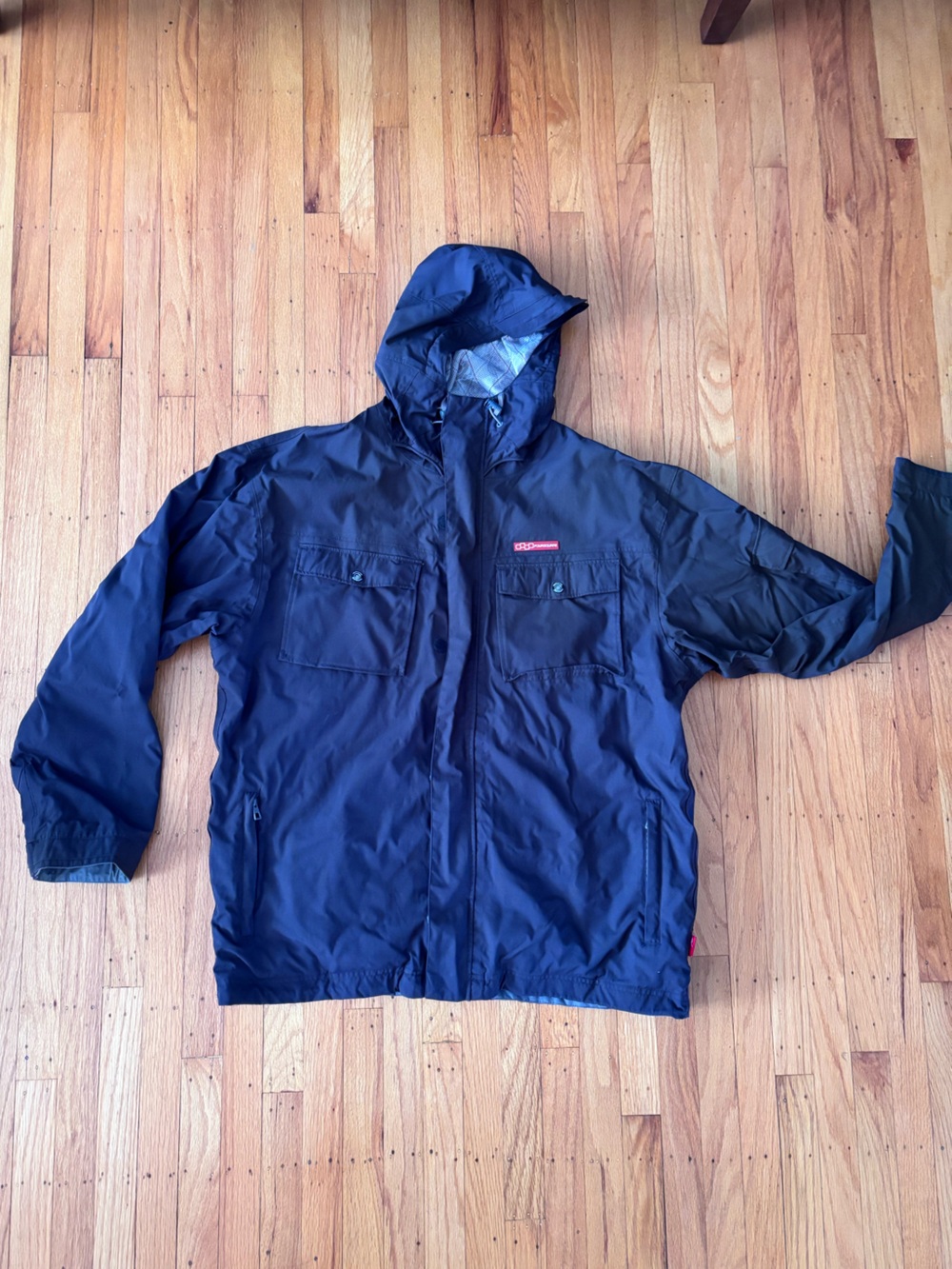 Men's Charcoal Ski & Snowboard Jacket - Hooded Winter Shell